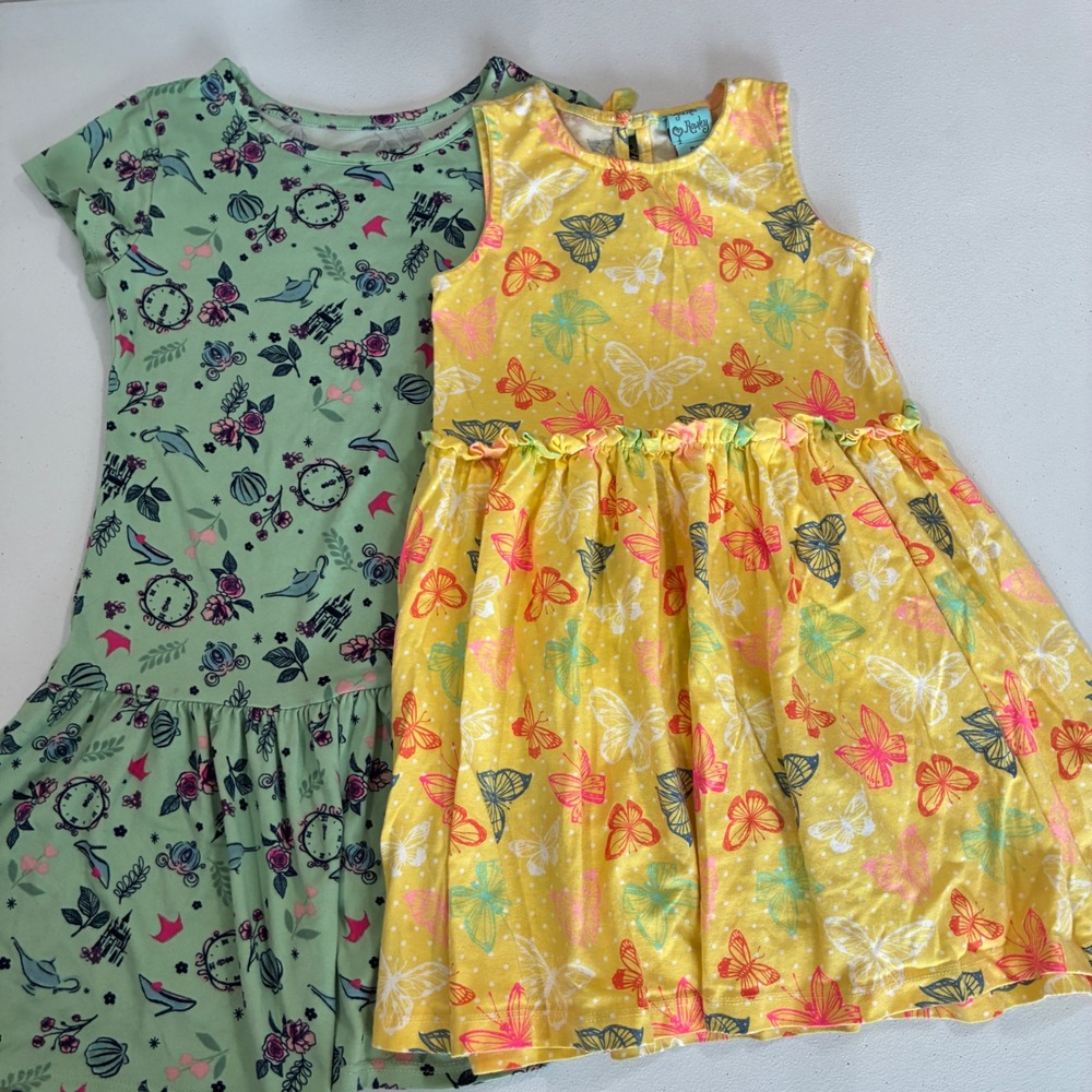 Girls Size 6 Dress Lot Disney Princess Castle Green Cynthia Rowley Butterfly
